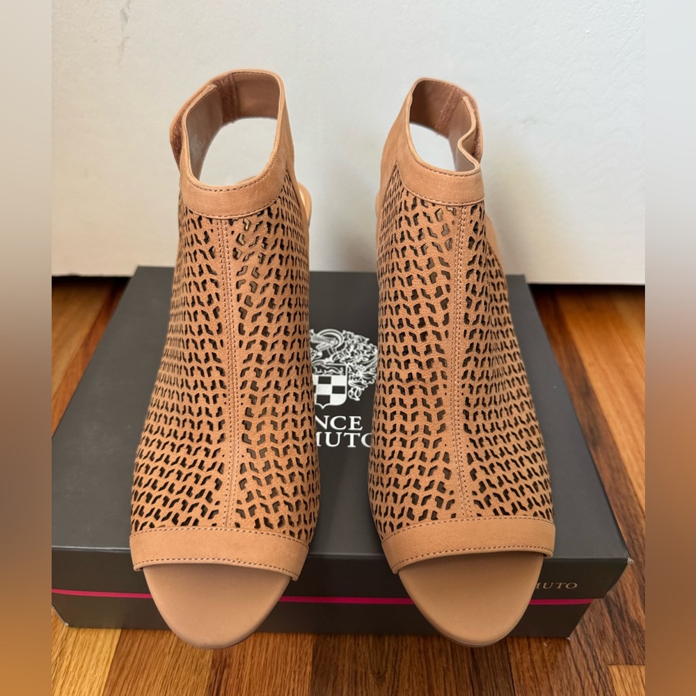 Vince Camuto Sandy Natural Nubuck Heels - Picture 2 of 7